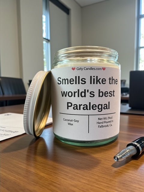 Smells like the world's best Paralegal - Girly Candles