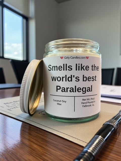 Smells like the world's best Paralegal - Girly Candles