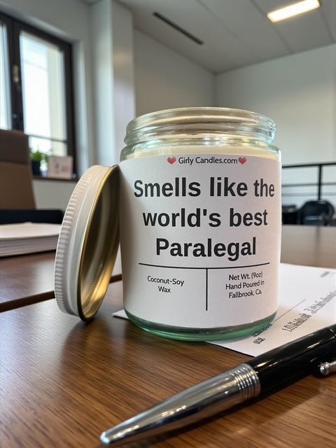 Smells like the world's best Paralegal - Girly Candles