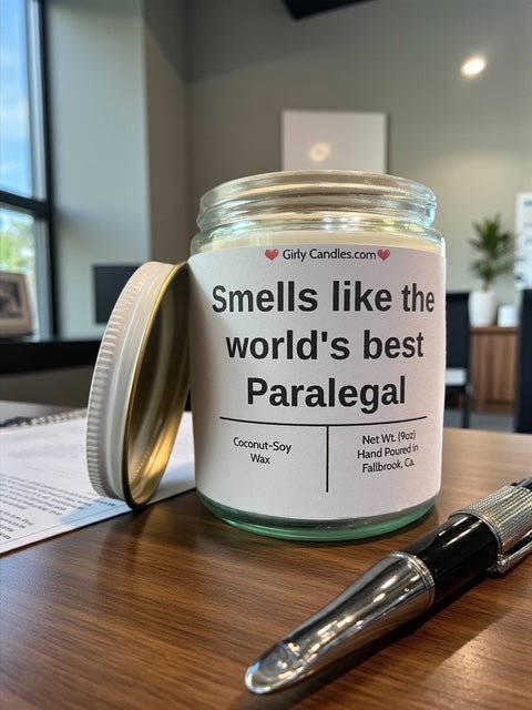 Smells like the world's best Paralegal - Girly Candles