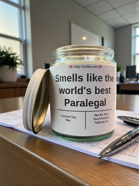 Smells like the world's best Paralegal - Girly Candles