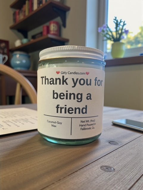 Thank you for being a friend - Girly Candles