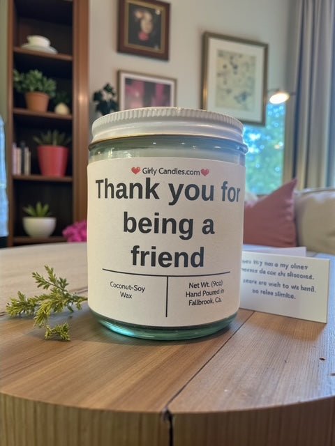 Thank you for being a friend - Girly Candles