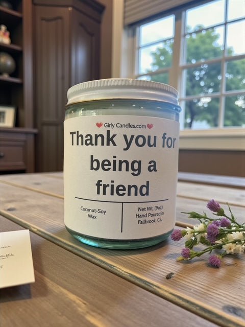 Thank you for being a friend - Girly Candles