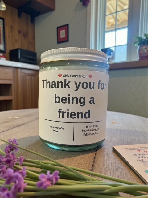 Thank you for being a friend - Girly Candles