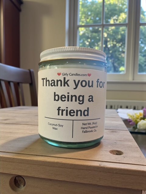 Thank you for being a friend - Girly Candles