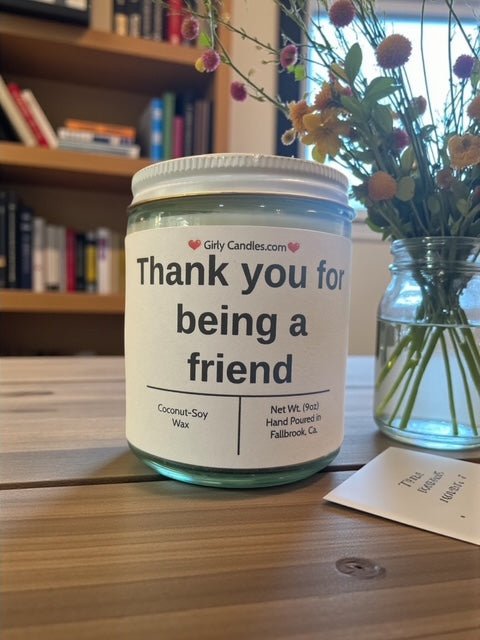 Thank you for being a friend - Girly Candles