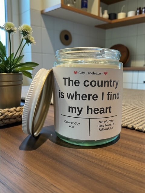 The country is where I find my heart - Girly Candles