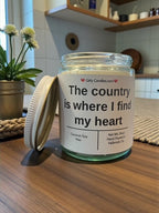 The country is where I find my heart - Girly Candles