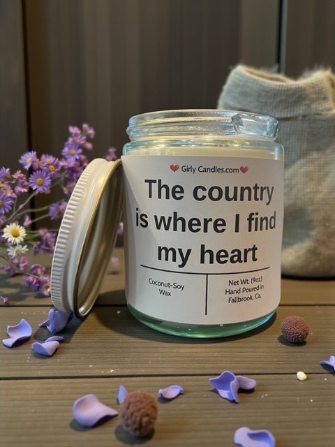 The country is where I find my heart - Girly Candles