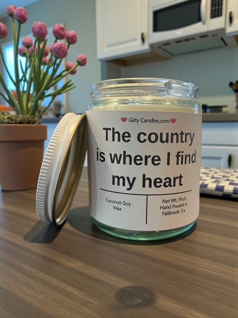 The country is where I find my heart - Girly Candles