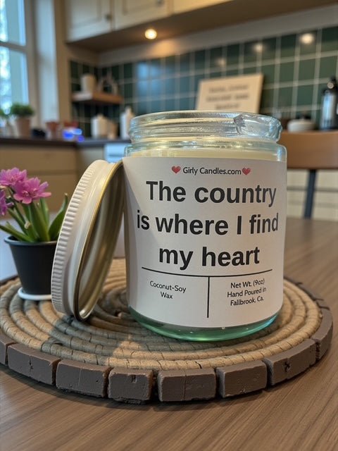 The country is where I find my heart - Girly Candles