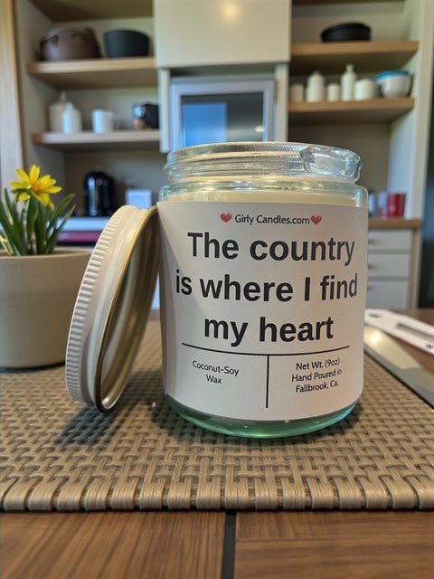 The country is where I find my heart - Girly Candles
