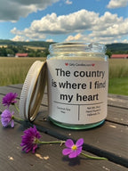 The country is where I find my heart - Girly Candles