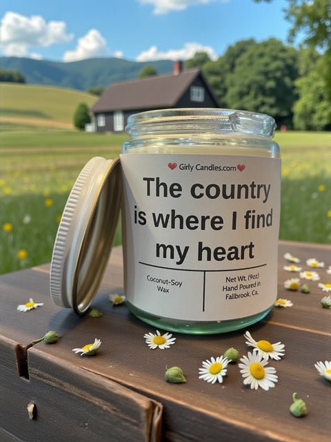 The country is where I find my heart - Girly Candles
