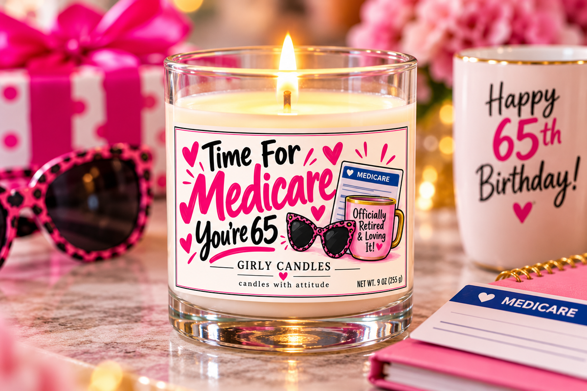 Time for Medicare You're 65 / Girly Candles