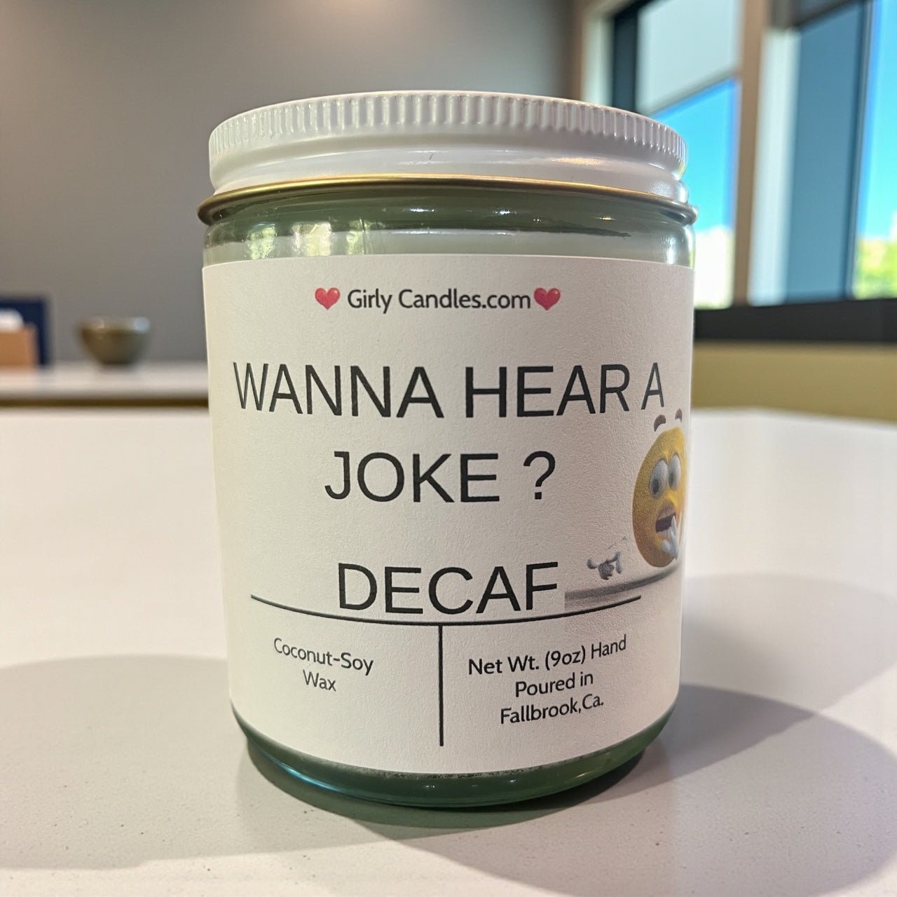 Wanna Hear A Joke? Decaf - Girly Candles