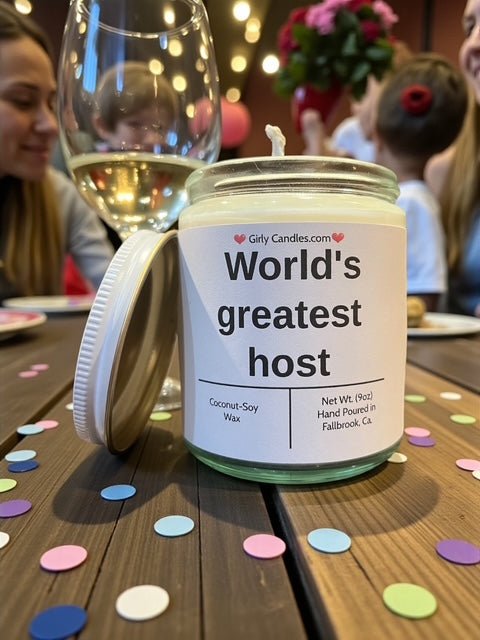 World's greatest host - Girly Candles