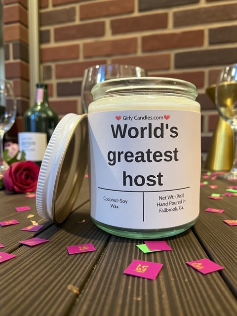 World's greatest host - Girly Candles