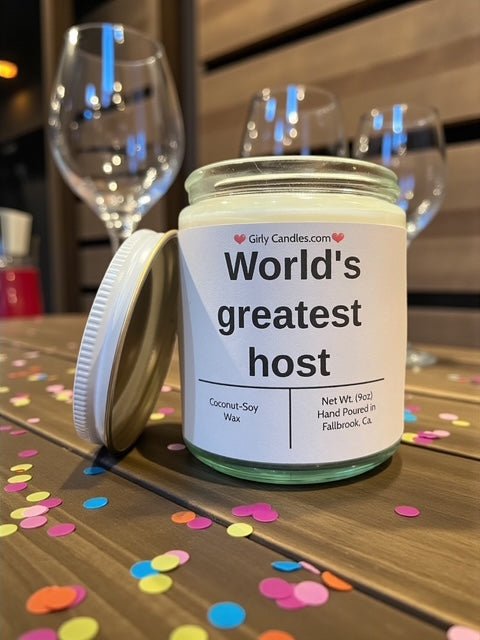World's greatest host - Girly Candles