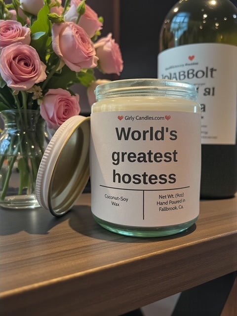 World's greatest hostess - Girly Candles