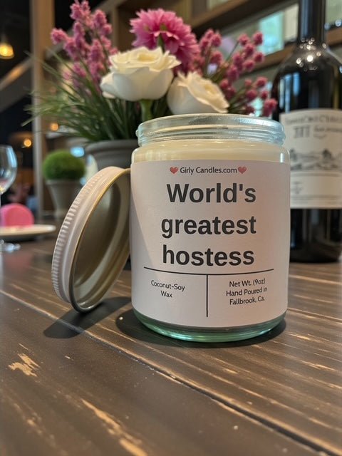 World's greatest hostess - Girly Candles