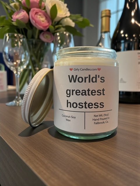 World's greatest hostess - Girly Candles