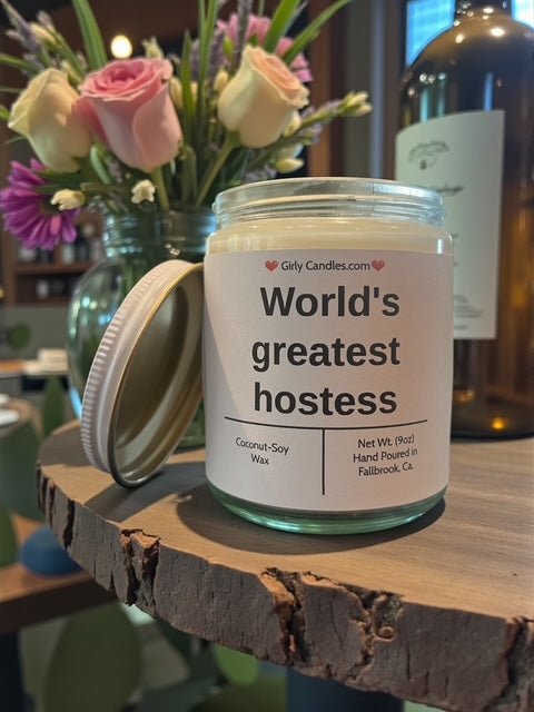 World's greatest hostess - Girly Candles