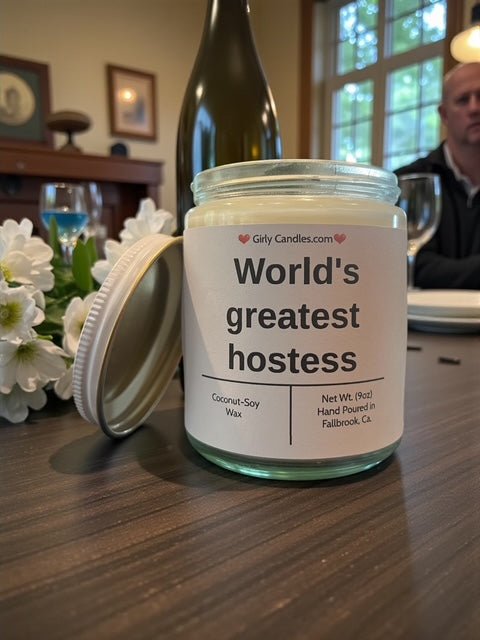 World's greatest hostess - Girly Candles