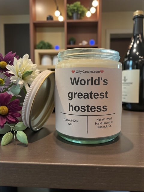 World's greatest hostess - Girly Candles