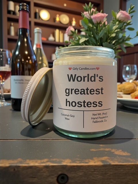 World's greatest hostess - Girly Candles