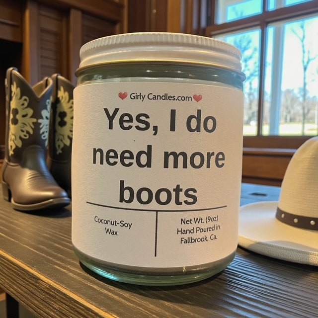Yes, I do need more boots - Girly Candles