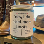 Yes, I do need more boots - Girly Candles