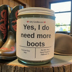 Yes, I do need more boots - Girly Candles