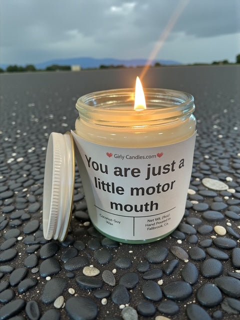 You are just a little motor mouth - Girly Candles